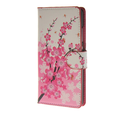 

MOONCASE Plum flower style Leather Wallet Flip Card Slot Stand Pouch чехол для Huawei Ascend P8 lite A06