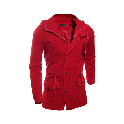 

Zogaa New Men Jacket Stand Collar Waist