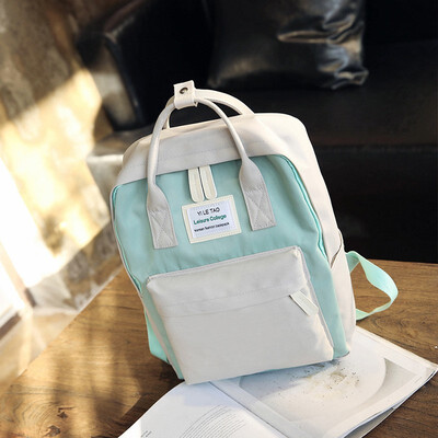 

2018 Waterproof Oxford Double Shoulder Bag for Female New Tide Students Leisure Travel Backpack