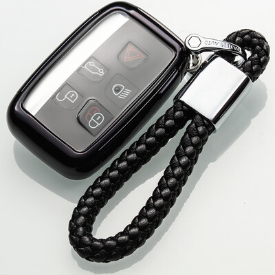 

Di Galon all-inclusive Land Rover car key bag found God of the Range Rover Stars Range Rover Aurora key set decoration protection soft plastic shell men&women black braided key rope buckle