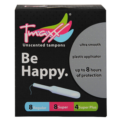 

Tmaxx refers to the type of non-scented tampons large amount 12 sticks