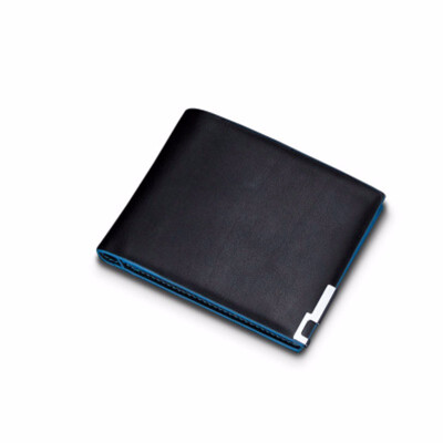 

Ultra-thin Blue Short Mens Wallet