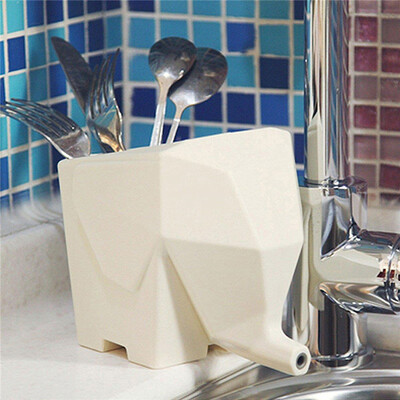 

Lovely Elephant Kitchenware Cutlery Drainer Rack Creative Toothbrush Holder