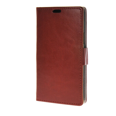 

MOONCASE Leather Side Flip Wallet Card Holder Stand Shell Pouch ЧЕХОЛ ДЛЯ Samsung Galaxy Grand Max G720NO Brown