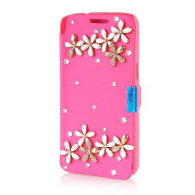 

MOONCASE Luxury Flower Crystal Leather Side Flip Wallet Pouch ЧЕХОЛ ДЛЯ Samsung Galaxy Express 2 G3815