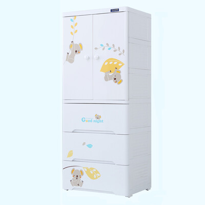

Also ya plastic multi-layer storage cabinet baby baby wardrobe childrens storage cabinet hanging clothes simple wardrobe six layers with clothes rail hanging clothes 3 drawers