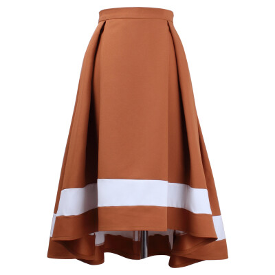 

BACHASH Irregular Skirt Female Zipper Ruched Patchwork High Waist Asymmetrical Midi Skirts 2018 Spring Fashion Clothing