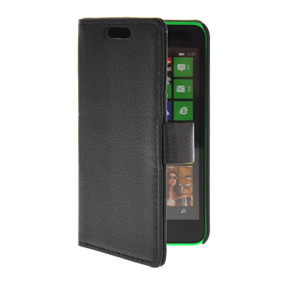 

MOONCASE Slim Leather Flip Wallet Card Pouch with Kickstand Shell Back ЧЕХОЛ ДЛЯ Nokia Lumia 630 Black