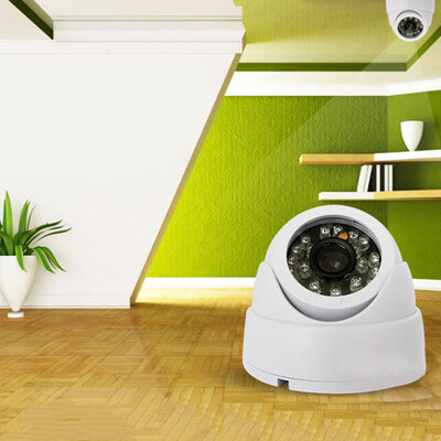 

1200TVL в HD 1/3" CMOS купольная камера vedio крытый 24 ИК-светодиодов 3.6 mm объектив безопасности