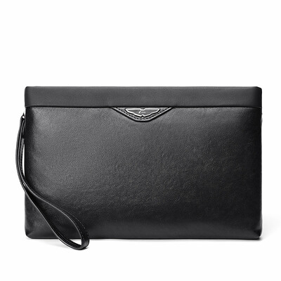 

Alpena Kangaroo LALPINA Mens Cowhide Large Capacity Wild Mens Clutch Black