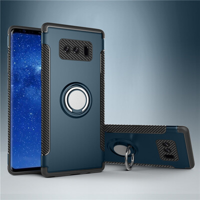 

Samsung Galaxys Note8 Prime Armor Car Magnetic Suction Ring Bracket Silicon TPU Hard PC Phone Case