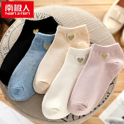 

Nanjiren 5 pairs of cute ladies socks sweat-absorbent breathable cotton socks