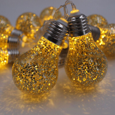 

The new 10 lights broken gold&silver bulb battery box lights