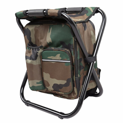 

Folding Chair Portable Fishing Stool with Ice Pack Insulation Bag Folding design with double shoulder straps double PVC