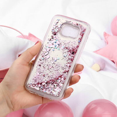

Akabeila Cover for Samsung Galaxy S7 Case Soft Mirror Dynamic Glitter Phone Protector Cover Shell G930F G930FD