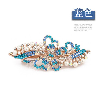 

Pearl water drill hair clip fashionable joker top clip style pearl clip jewelry