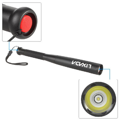 

Lixada Portable Base Ball Bat LED Flashlight Long Shape R5 150LM 3 Modes Torch Lamp Light for Home Security Driving Vehicle Emerg