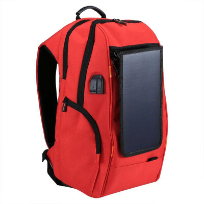 

New Outdoor Charging Backpack with USB Port Waterproof Breathable Travel Bag Wear resisting Anti theft Backpack with Solar Panel