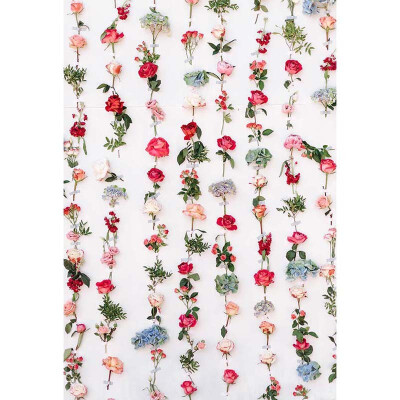 

Flower Vine Photo Backdrop 57FT Vinyl Fabric Cloth Digital Printing Photo Background S-3176