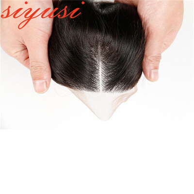 

Siyusi Hair Brazilian Straight Virgin Hair 4 * 4 Кружевное закрытие 100% необработанных человеческих волос бесплатно / средний / три части 10 пучков