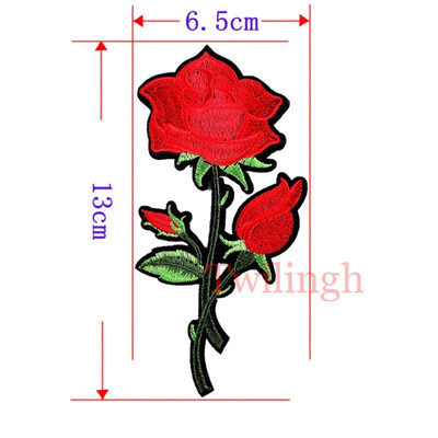 

1 Pcs Flowers Patches Embroidered Sticker Sew Iron On Patch Blue Pink Applique Garment DIY Clothes Repair Badges For Wedding
