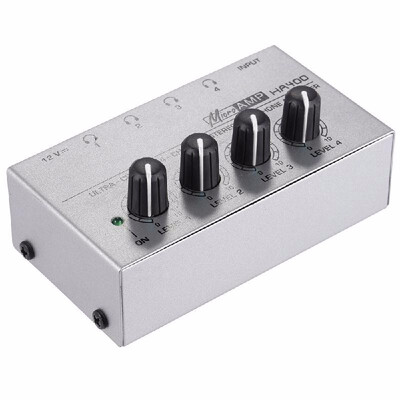

HA400 Ultra-compact 4 Channels Mini Audio Stereo Headphone Amplifier with Power Adapter