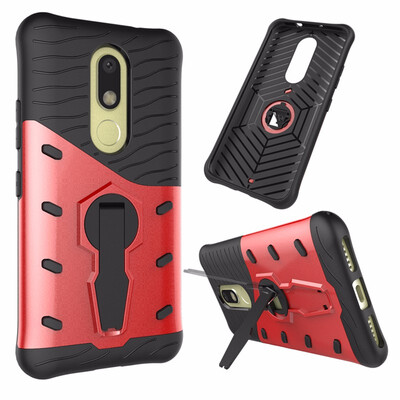 

Goowiiz Phone Case For Motorola Moto MMoto E3 Luxury Armor TPUPC Silicone Hard Bracket Prevent falling