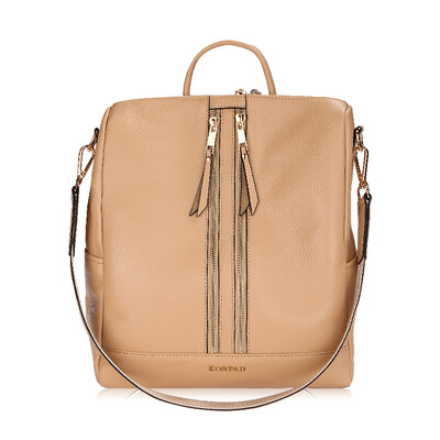 

KONPAD2018 new Korean version of the fashionable first layer of leather large capacity leisure travel leather backpack