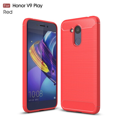 

Goowiiz Phone Case For Huawei Honor V9 Play6C Pro Fashion Slim Carbon Fiber TPU Soft Silicone Prevent falling