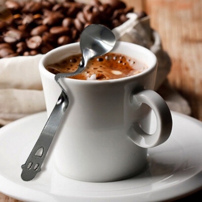 

Lovely Stainless Smile Face Curved Tea Coffee Spoon Condiment Teaspoon