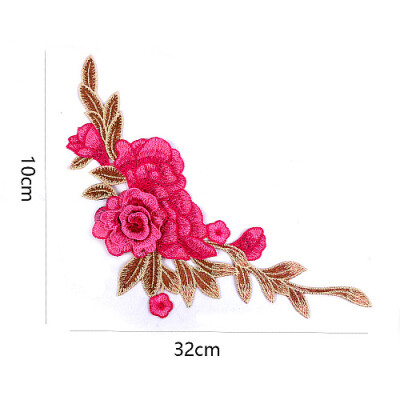 

Sunbling Big Flower Patch Clothing Embroidery Applique For Wedding Dress Lace Multilayer Flower DIY Handmade