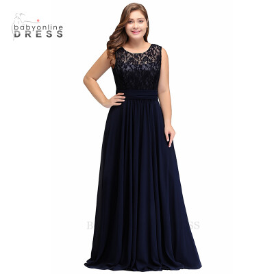 

2 styles Royal Blue 2018 Mother Of The Bride Dresses Plus size A-line Chiffon Lace Long Elegant Groom Mother Dresses Wedding