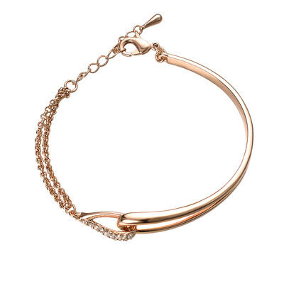 

Yoursfs Criss Cross Wave Infinity Bracelet 18K Rose GP Women Bangle Bracelet