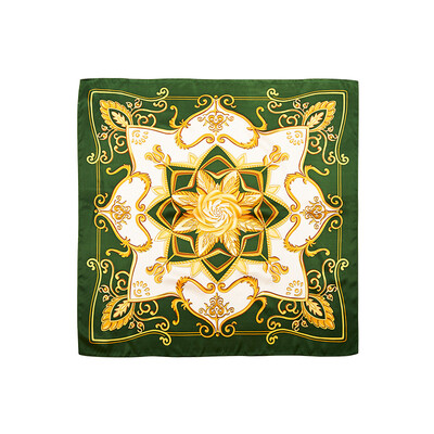 

Silk Shawl Scarf 100 Genuine Brand New Gift Box Flower Print Women Certification Rare&generous 88 88CM Blue Orange Pink 026
