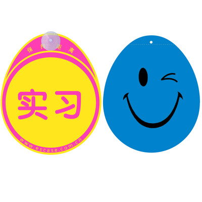 

ESCASE car stickers personality internship stickers car car stickers novice safe on the road driving standard warning signs posted to send suction cups custom 3M double-sided plastic car A7