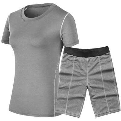 

A Suit Yoga Set Short T-Shirt Shorts Sportswear Gym Tracksuits Running Sets