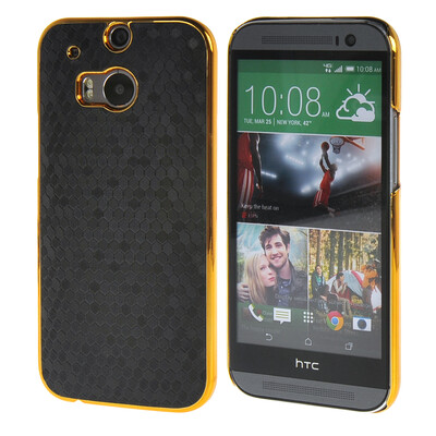 

MOONCASE Flash Flake Skin золото Chrome Hard Back чехол для Cover HTC One M8 чёрный