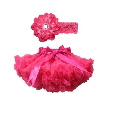 

Buenos Ninos Girl's Tutu Chiffon Petticoat Set with Flower Headband
