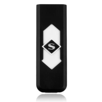 

Hot No Gas USB Electronic Rechargeable Battery Flameless Cigarette Lighter Black & white