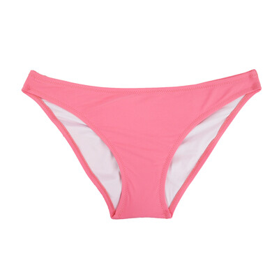 

2018 Girls Sexy Low Waist Candy Colors Bikini Bottom Women Print Cheeky Small Swim Briefs Sporty Shorts