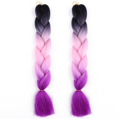 

2T 3T Jumbo Braids Hairstyles Hair For Russian Women Colors Synthetic Braiding Hair