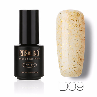 

ROSALIND Gel 1S Black Bottle 7ML Candy Bling D01-24 Gel Nail Polish Semi Permanent Nail Art UV LED Soak-Off Gel Varnish Manicure