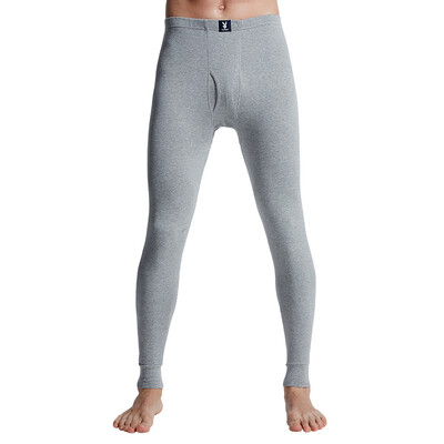 

Playboy PLAYBOY Mens Comfortable Elastic Cotton Pants Mens Dark Root Foundation Warm Pants Mens Underwear Single Pants Mens Dark Gray XXL