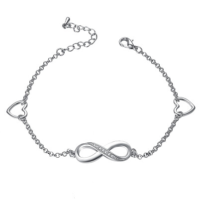 

Yoursfs Infinity Bracelet Endless Love Symbol Charm Adjustable Link Bracelet for Mom Women Girls