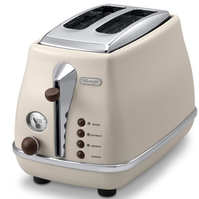 

Italy Delonghi CTO2003 (cream white) toaster bread machine toast driver toast machine home stainless steel dust cover