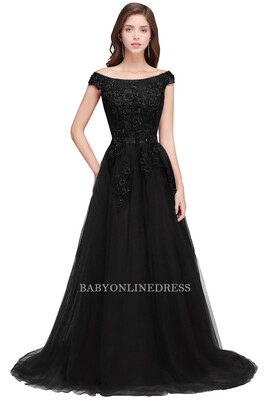 

2018 Long Evening Dresses 3D flower Beading Elegant Formal Gowns Evening Wedding Party Dresses