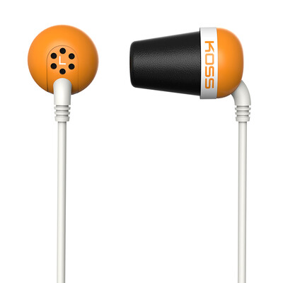 

KOSS THE PLUG O Inhale Subwoofer Headphones Small spark plug Orange