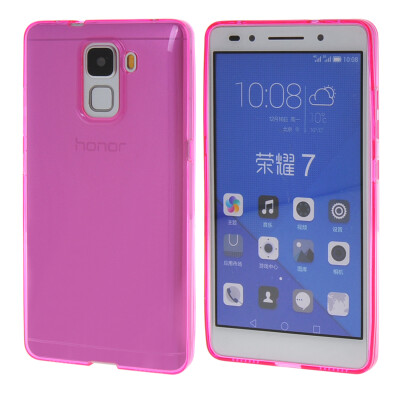 

MOONCASE Case for Huawei Honor 7 Flexible Durable Soft Gel TPU Silicone Skin Slim Cover Hot pink