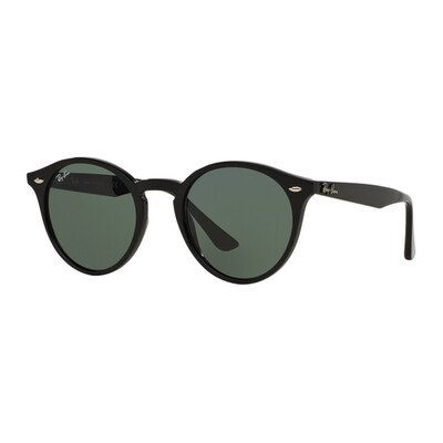 

Ray-Ban Ray-Ban очки мужские и женские модели круглой серии Черная рамка Зеленые очки линзы очки RB2180F 601/71 49mm