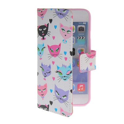 

MOONCASE Pattern Style Leather Side Flip Wallet Card Slot Pouch Stand Shell Back ЧЕХОЛ ДЛЯ Apple iPhone 6 ( 4.7 inch )